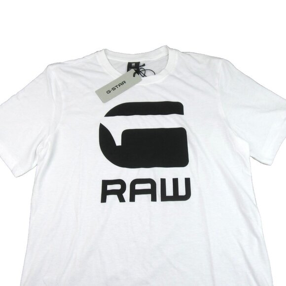 G-Star Other - G-Star Raw White Graphic Logo Short Sleeve T-Shirt Mens Size Large Tee NEW